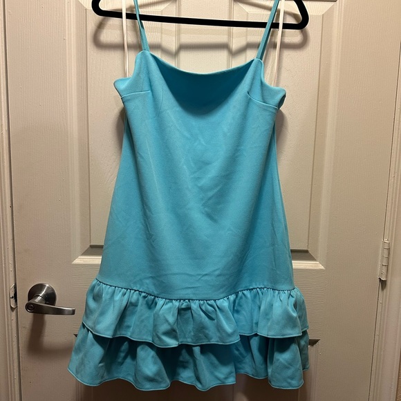 BCBGeneration Aqua Ruffle Mini Dress - Picture 1 of 4